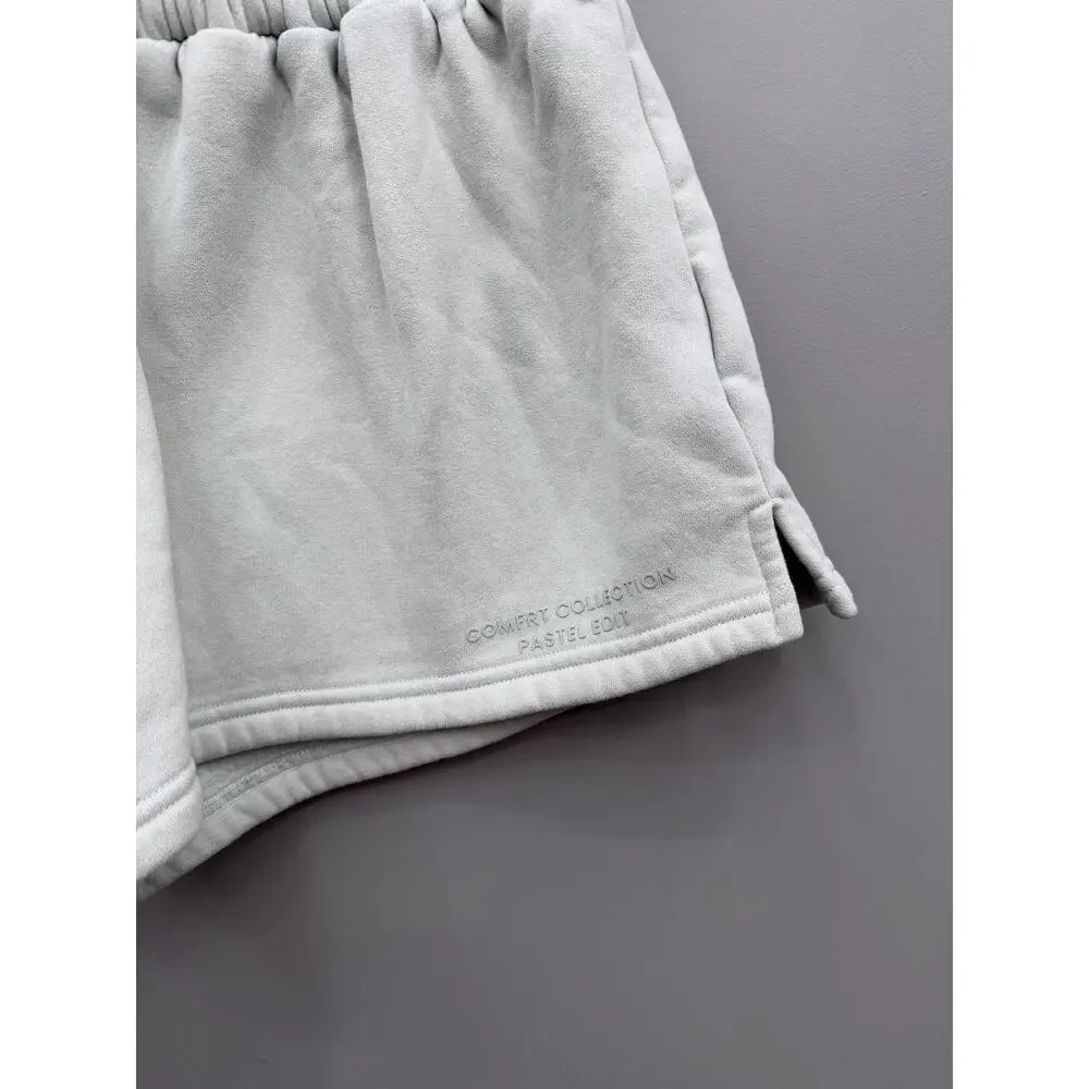 Comfrt Pastel Edit Fleece Lounge Shorts Mint Green Size M - Picture 3 of 6